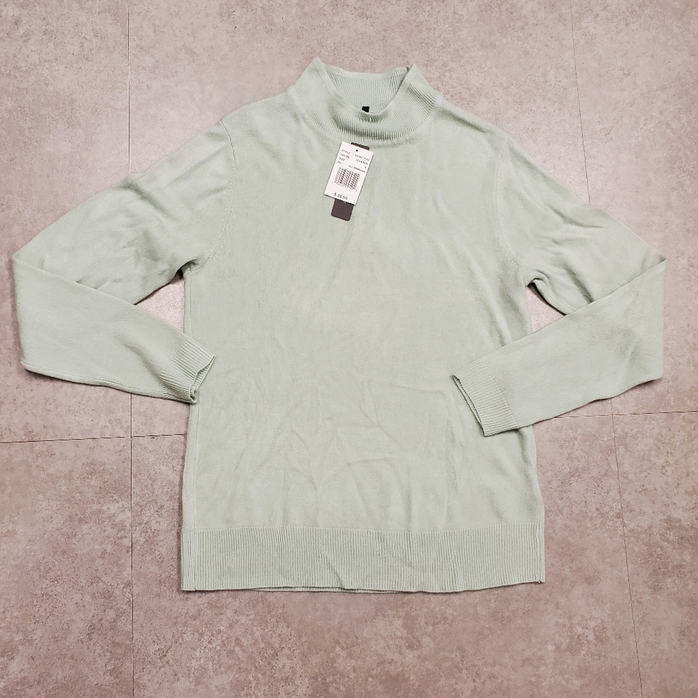 Napa Valley mint green women's sweater  Small S Turtleneck